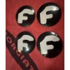 Forgiato center cap logo decal emblem sticker black with White