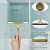 HomDSim Stainless Steel Shower Squeegees All-Purpose Mirror/Window/Glass Wiper Scraper Golden