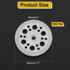 sourcing map Plastic Washers for Foam Board Fasteners, 500Pcs 45mm/1.77inch Foam Board Washers Load Spreading Polypropylene Washers for Fixing Foam Board Fastening Installation, White