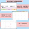 Blank Monthly Weekly Wall Calendar, Undated Monthly Planner Note Pad