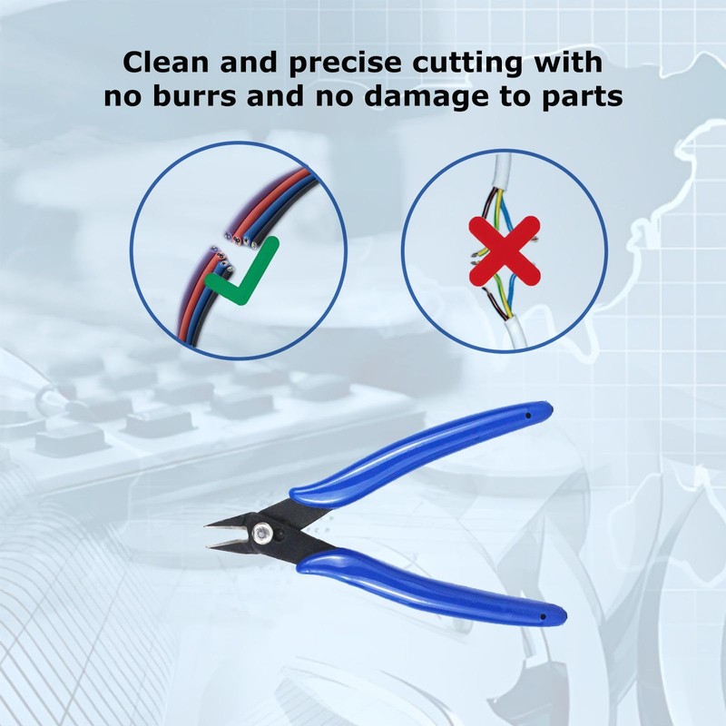 2 Pcs Wire Cutters, Precision Flush Cutters Side Cutters, Small