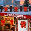 2 Pack 24'' x 14'' Large Prelit Christmas Bows with
