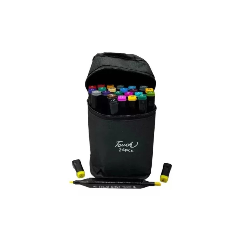 ML Kit 24 Piezas Rotulador Marcador Doble Punta Plumones Plumón