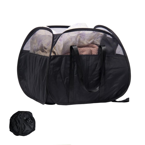 HEDONLEE Collapsible Laundry Basket, 90L Foldable Pop Up Laundry Hamper