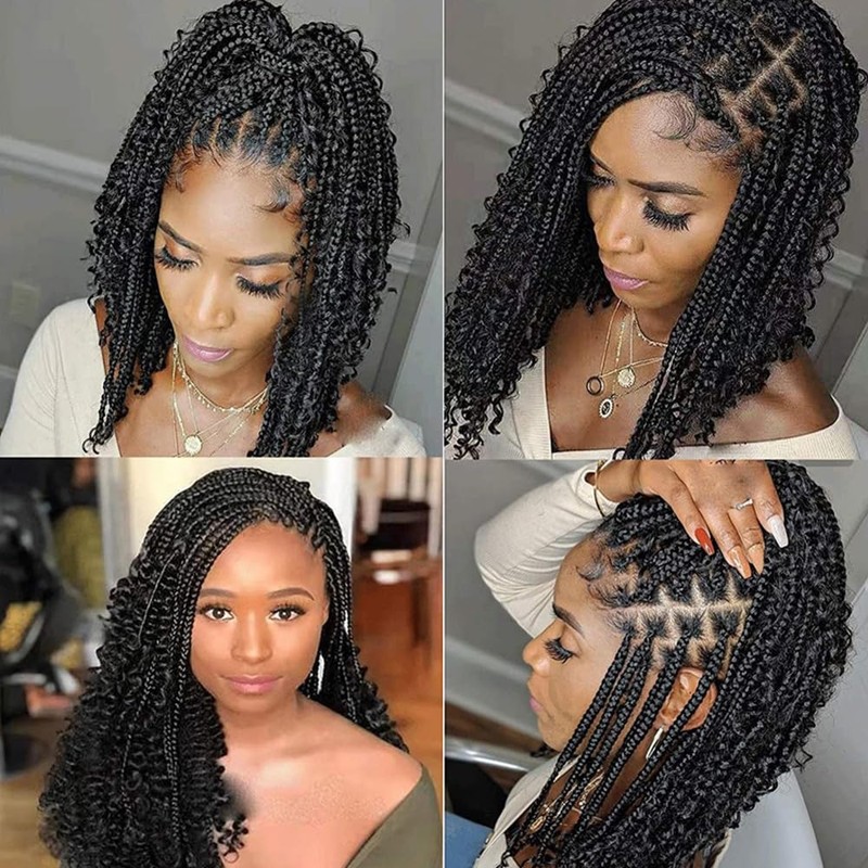 TTPSRY 16 Packs Boho Crochet Braids 14 Inch Goddess Braids