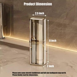 2Pcs Toothbrush Cup Toothbrush Travel Case, Travel Toothbrush Holder Case with Cover Portable Multifunctional Toothbrush Cover, Suitable for Travel Business Camping Bathroom School or Daily Uses