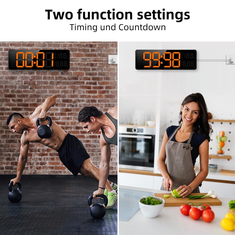 Koolertron Wall Clock Digital 13 Inch Wall Clock Large Display