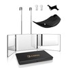 JUSRON 360 Viewing Angle Self Hair Cutting Mirror, Clear Anti-Fog