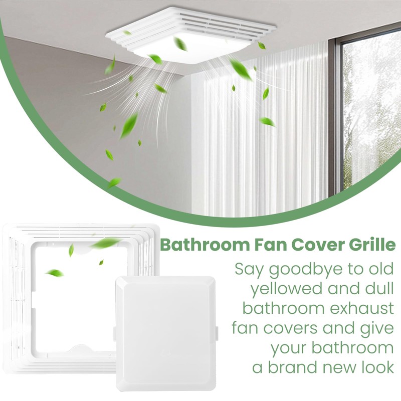 PIHIL S97014094 Bathroom Fan Cover Grille and Lens, Replacement for