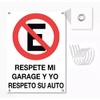 Señalamiento Letrero No Estacionarse Respete Mi Garage 26x35