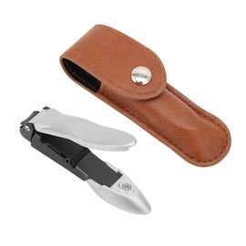 Nail Clippers Stainless Steel PU Leather Fingernail Toenail Clipper Nail Cutter for Women Men Senior