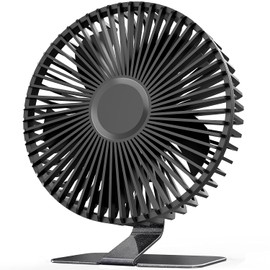 SLENPET - Ventilador de computadora USB de 6 pulgadas, 4 velocidades, ultra silencioso, ajuste de 90° para una mejor refrigeración, mini ventilador portátil de mesa de computadora, pequeño ventilador personal para oficina en casa, base de metal, negro