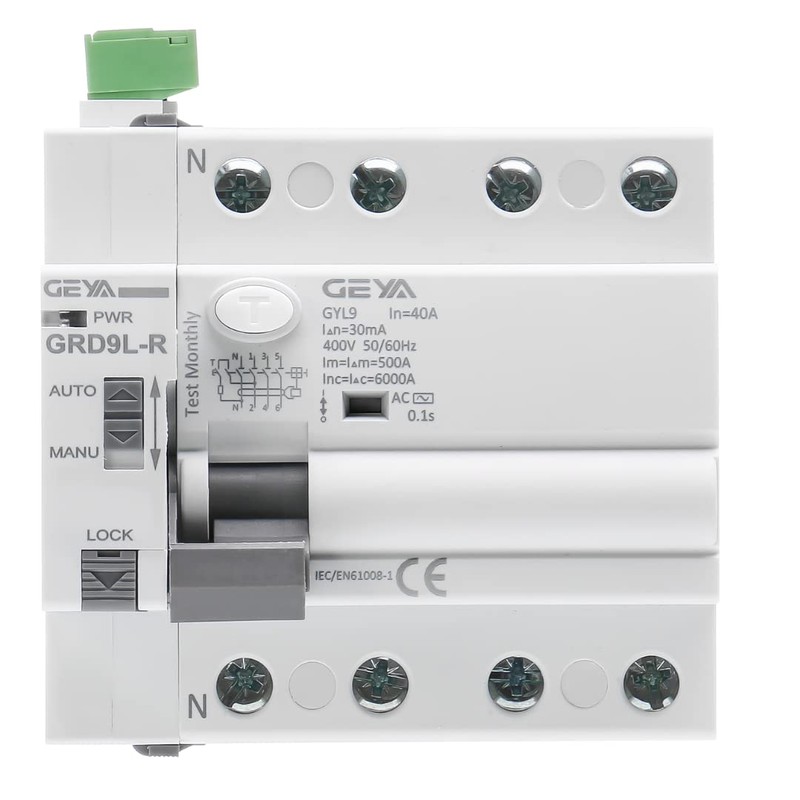Automatic 3 Phase Auto Reconnect Differential Switch 4P 40A 30mA