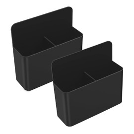 MoKo Magnetic Marker Holder, 2 Pack Magnetic Shelf Whiteboard Pen Holder School Supplies for School Life Fridge Whiteboard Locker and Other Magnetic Surfaces, Black