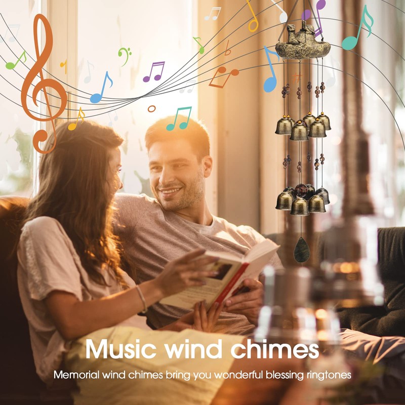 YLYYCC Creative Turtle Wind Chimes with Bells Decoration for Outdoor