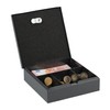 Relaxdays Lockable Cash Box, Removable Insert, 4 Compartments, Iron Cash