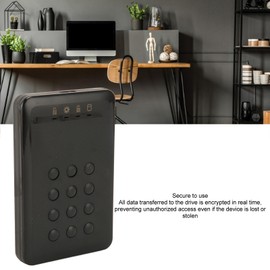 Bewinner Encrypted Hard Drive Enclosure, USB 3.0 Portable Secure Hard Drive, SATA Password Access Hardware Encrypted, Password Case Without Memory(3TB Support Capacity)