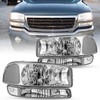 SOCKIR 4PCS Headlight Assembly Fit For 99-06 GMC Sierra 1500