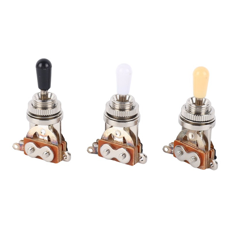 3pcs 3 Way Guitar Toggle Switches Short Straight Switch with