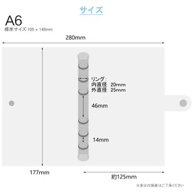 6 Hole A6 Personal Notebook Binder A6 Transparent with Bodan Notebook Cover Notebook Cover Notebook Christmas Present Cute Diary Cover with Ruler Diary Cover Memo Notebook Diary for Students Office A6