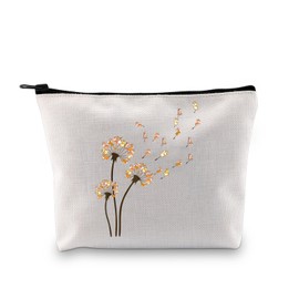 BDPWSS Corgi Dog Mom Gift Corgi Gifts For Corgi Lovers Makeup Bag Corgi Owner Gift Corgi Flower Fly Dandelion Lover Gift (Dandelion corgi bag)
