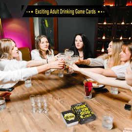 Sondeng 150pcs Adult Fun Drinking Game, Adult Party Games Multiple Hilarious Risk Dares Play with Friends Families, Interactive Challenge Drinking Card Games for Adults Hen Party Games Date Night Game