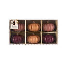 Becki Owens Mini Pumpkin Decor - Set of 6 Pumpkins for Decorating - Artificial Pumpkin Decorations - Fall Pumpkin Decor - Fall Decor for Home, Office & Classroom - Fall Pumpkins for Decorating