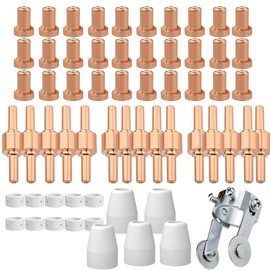61Pcs PT31 Plasma Cutting Consumables Roller Guide Fit CUT40 CUT45 CUT50 PT31-61pcs & roller Style / 61Pcs PT31 플라즈마 절단 소모품 롤러 가이드 핏 CUT40 CUT45 CUT50 PT31-61pcs & roller Style