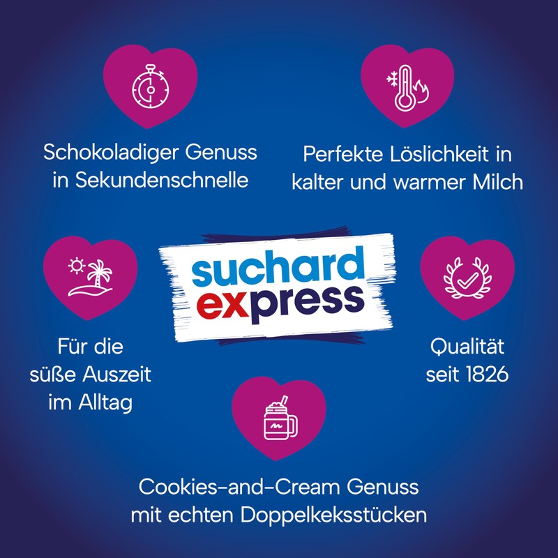 Suchard Express Classic Choco & Cream Cookie Crumble, 10 x