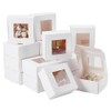 BENECREAT 28 Packs 2.55x2.55x1.2 Inch Square Gift Boxes with Clear