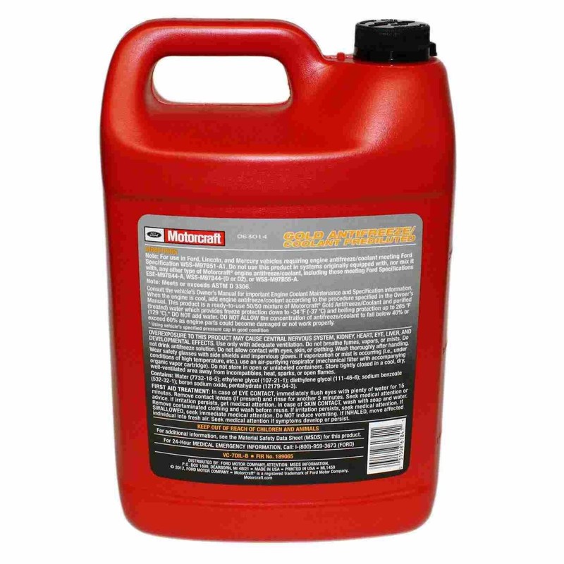 Motorcraft 4x Engine Coolant Antifreeze MOTORCRAFT VC-7DIL-B GOLD PREDILUTED ANTIFREEZE