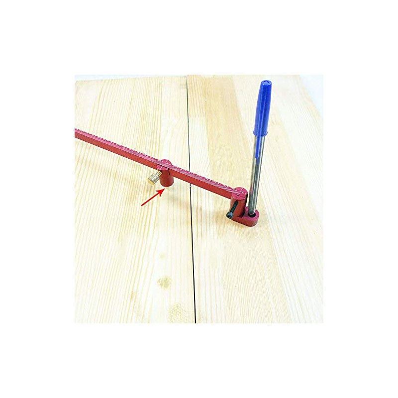 CarAngels Wood Compass Arc Scratch Gauge Aluminum Carpenter Measuring and