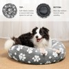 Yaning Donut Dog Beds for Medium Dogs, Calming Round Cat