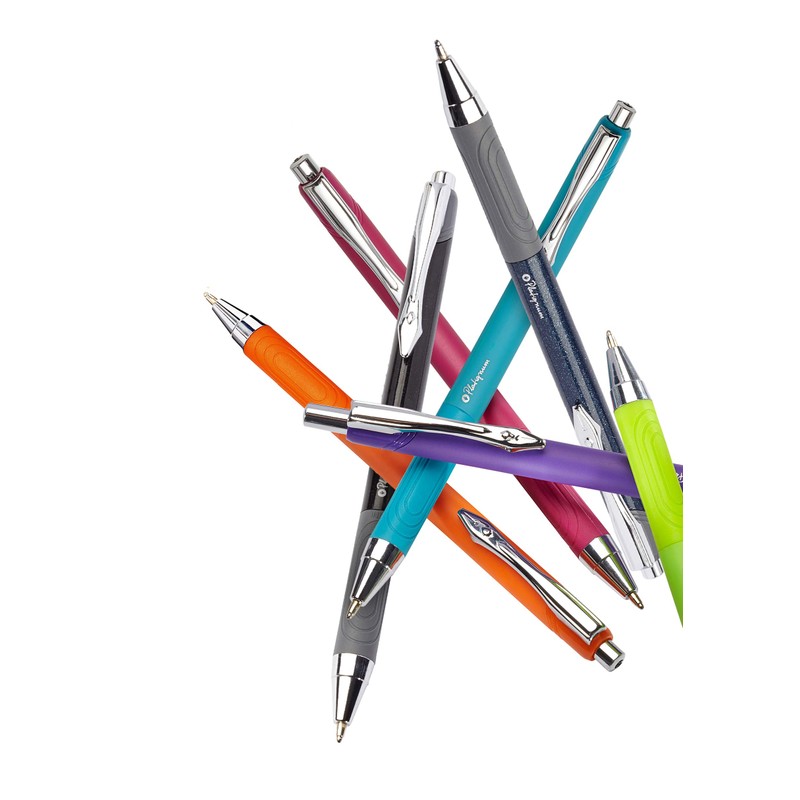 Platignum Tixx Multicoloured Ballpoint Pen [Pack of 3] Soft Grip
