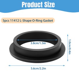 Divove Pack of 5 Pool O-Rings Replacement Part for Intex, Pool Filter Pump Sealing Rings, L Shape O Rings Replacement Part Washers, Pool Sand Pump Accessories for Intex, 11412 Washers