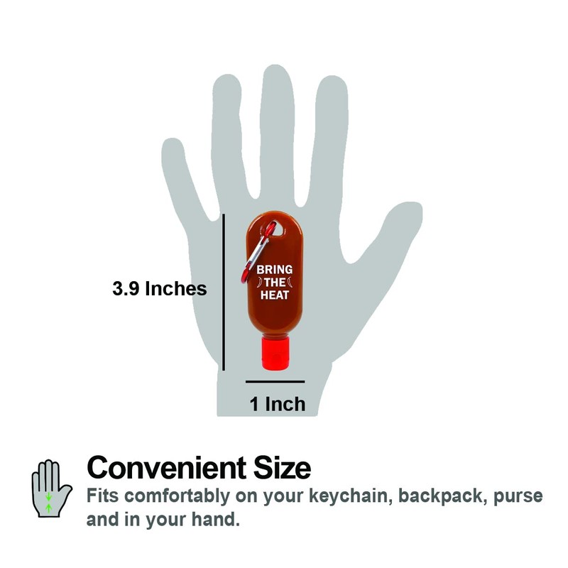 Hot Sauce Keychain Mini Hotsauce Bottle 1 Oz Food Grade