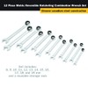Titan 17365 12-Piece 12-Point 72-Tooth Metric Reversible Ratcheting Combination Wrench
