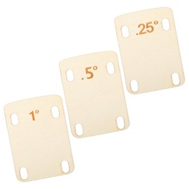 Sibba Guitar Neck Shims 3Pcs Solid Maple Wood Neck Shim Protection Wooden Bolt-on Neck Bolts Guitar Neck Plate Tool 0.25, 0.5, 1 Degree Musical Instrument Accessories for Bass Repairment