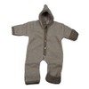 Cosilana Baby Wool Fleece Jumpsuit with Hand Guard, Latte-macciatio melange