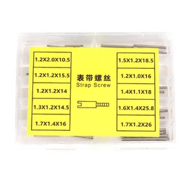Watch Strap Screws, Metal 10 Sizes Watch Band Link Pins, Watch Repair Tool Accessories with Storage Box (50pcs)