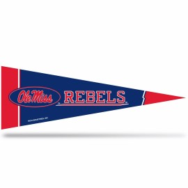 Rico 2 Ole Miss Rebels Middleman Pennants. Felt. 14-1/2" x 5".    #645/915