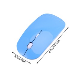 Operitacx 2.4g Ultra-thin Wireless Mini Mouse Ergonomic Design Lightweight Cordless for Pc Laptop and Notebook Use Blue Color Compatible with Multiple Operating Systems