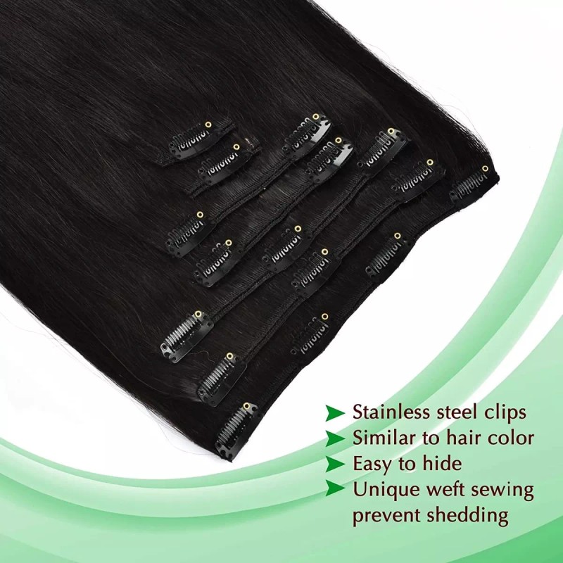 Jinyisong Extensiones Cabello 70gr 14in Natural Negro