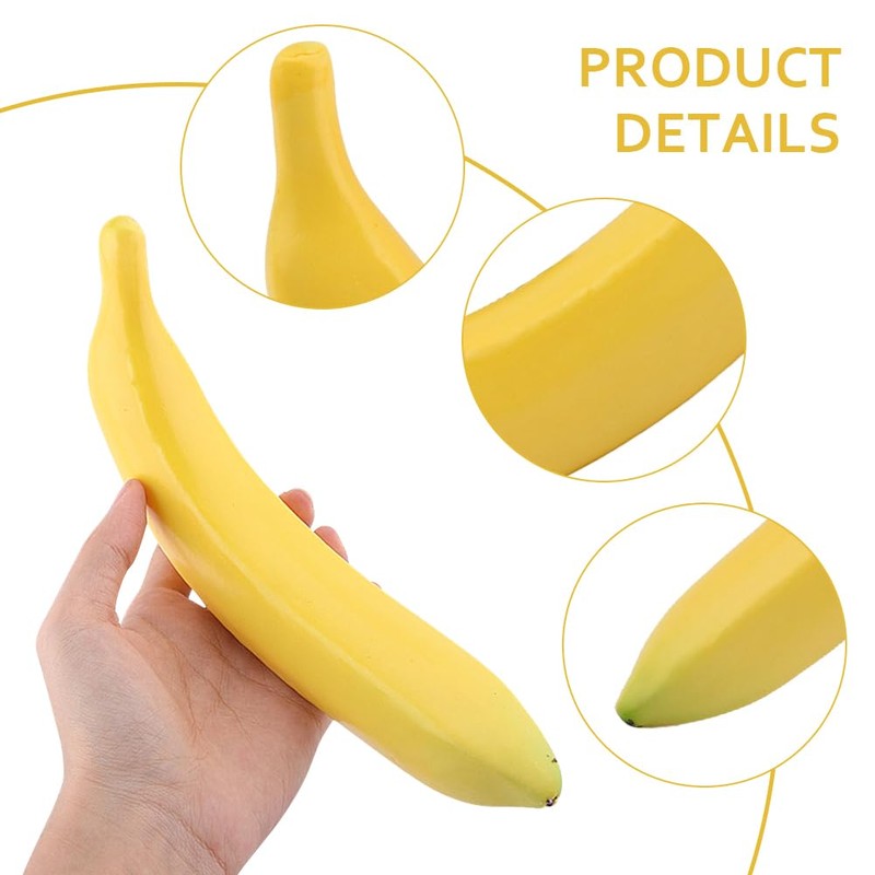 EKDJKK Artificial Fake Fruit, Realistic Artificial Banana, Lifelike Plastic Simulation