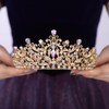 Teyglen Gold Crystal Wedding Tiara for Women Royal Princess Rhinestone
