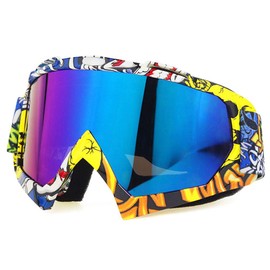 KENANLAN Motocross Goggles Motorcycle Goggles Windproof Protective Goggles Motorcycle Dirt Bike ATV (A)