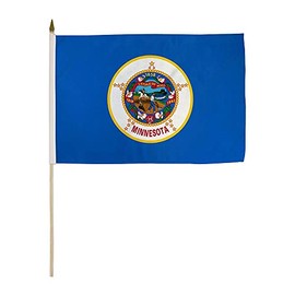 MINNESOTA FLAGS AND BANNERS (12x18in Stick Flag)