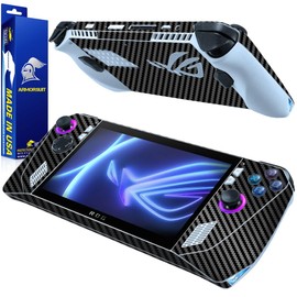 ArmorSuit 2 Pack Black Carbon Fiber Skin Vinyl Wrap Film Designed for ASUS ROG Ally MilitaryShield - Made in USA