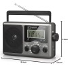 Greadio Portable Am Fm Radio With Lcd Display Long Antenna