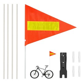 Sunshine smile Reflective Bicycle Flag, 150 cm Bicycle Pennant, Adjustable Children's Bicycle Flag, Scooter Bicycle Bunting Flag, Street Buddy Flag, Children's Bicycle Safety Flag